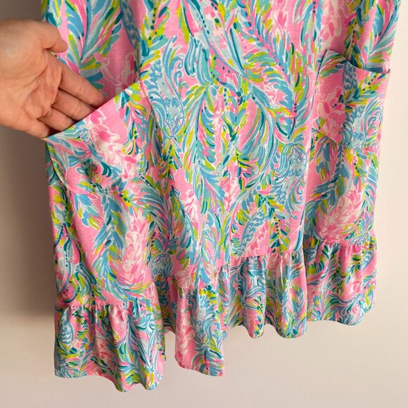 Lilly Pulitzer Kristen Ruffle Flounce Shift Dress in Unicorn of the Sea - Picture 4 of 16